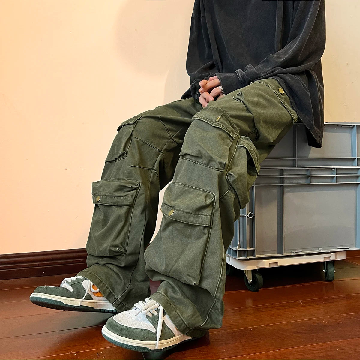 Hip-Hop Casual Cargo Trousers