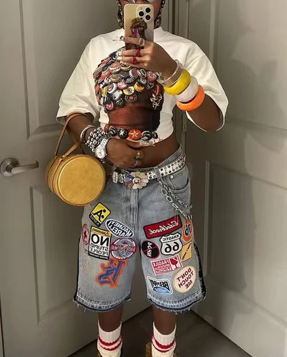 Retro Denim Shorts