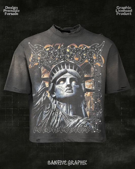 Gothic Statue of Liberty T-Shirt
