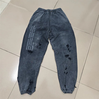 Vintage Ink Splatter Washed Hoodie