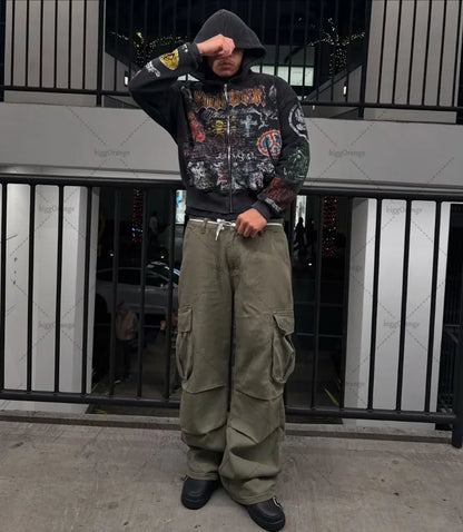 Retro Gothic Streetwear Hoodie