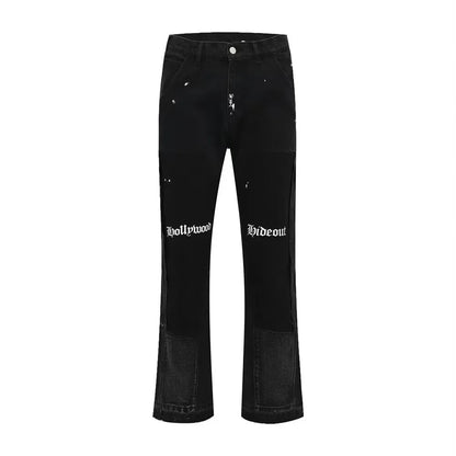 Retro Lumberjack Flared Pants