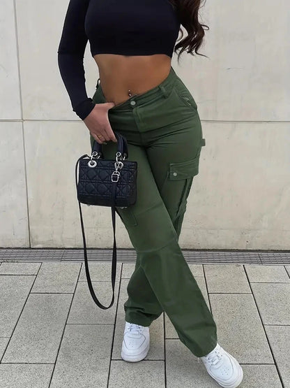Multi-Pocket Stretch Pants