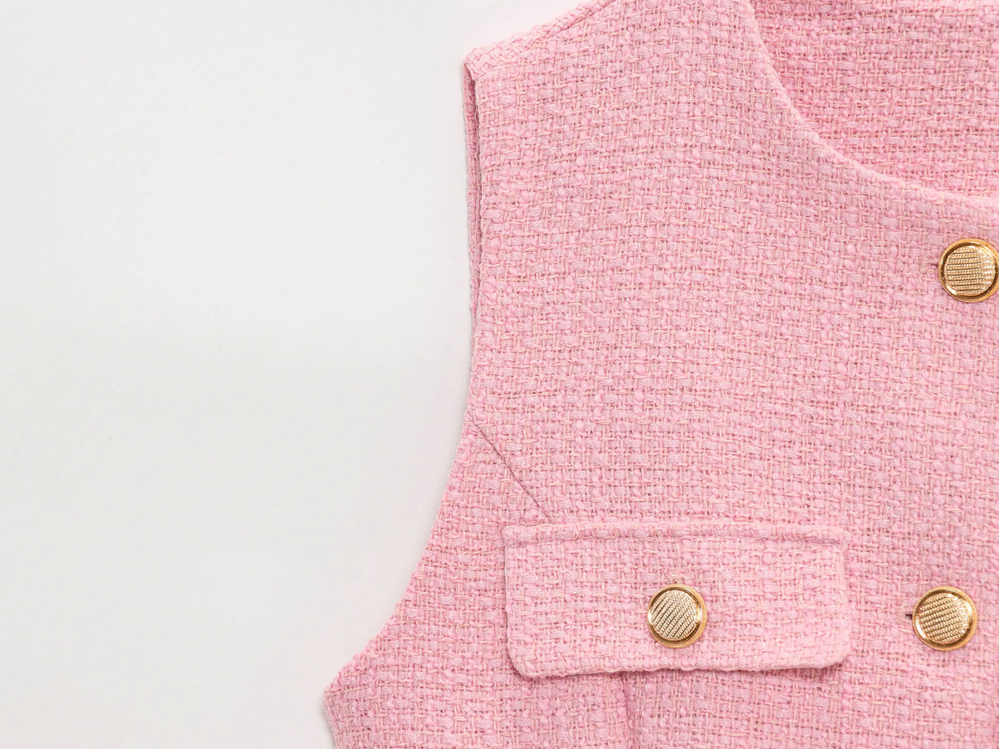 Metal Button Waistcoat Top