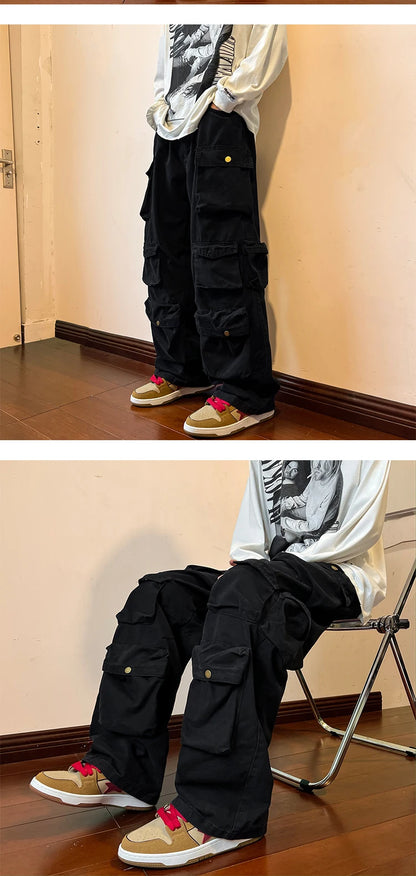 Hip-Hop Casual Cargo Trousers