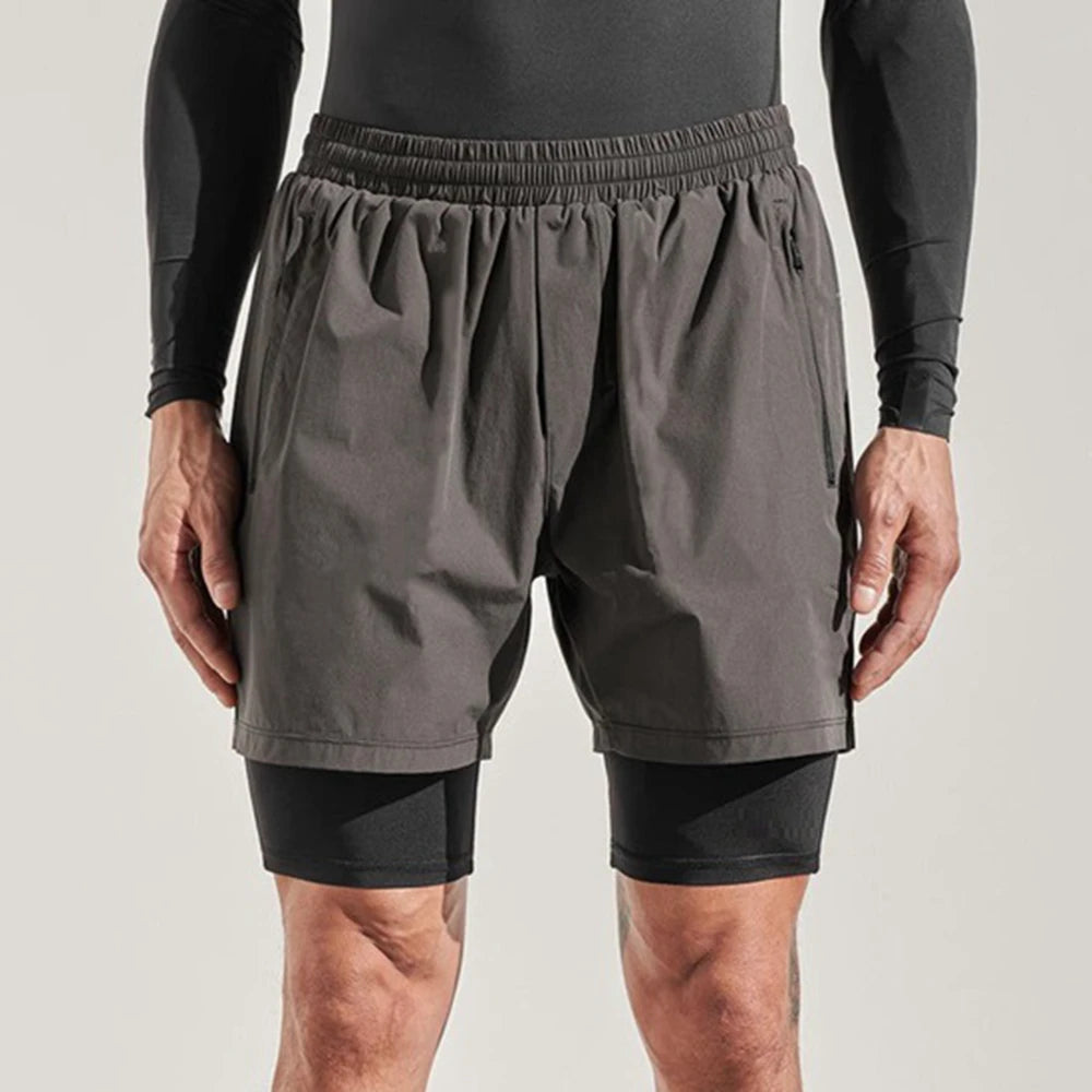 Men’s Zipper Pocket Fitness Shorts