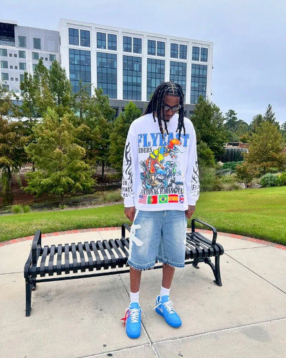 Y2K Hip-Hop Cartoon Top
