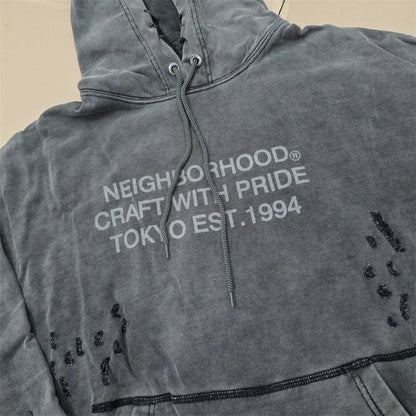 Vintage Ink Splatter Washed Hoodie