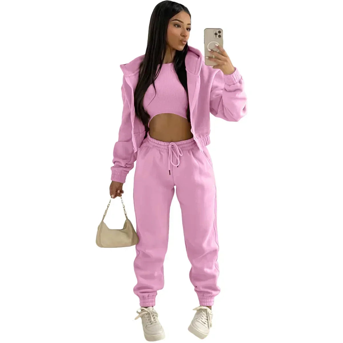 Women Sportswear Fleece Set