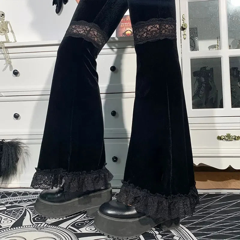 Flared Velvet Pants
