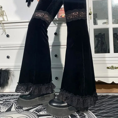 Flared Velvet Pants