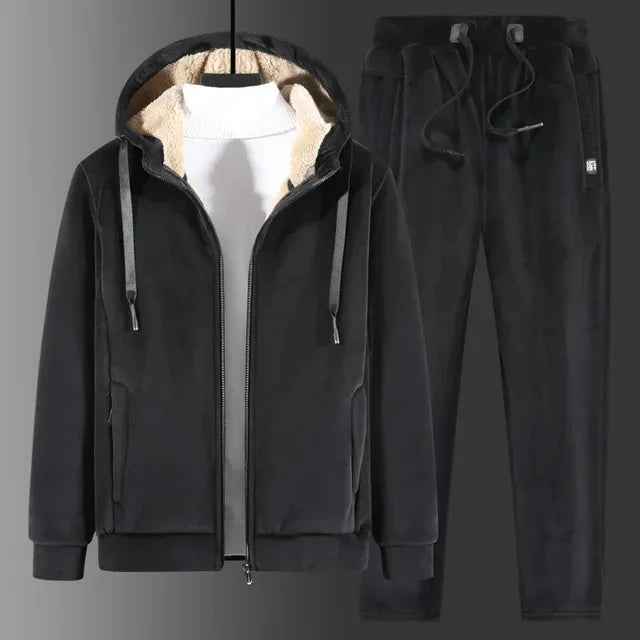 Men's Fleece Jacket Pants Set