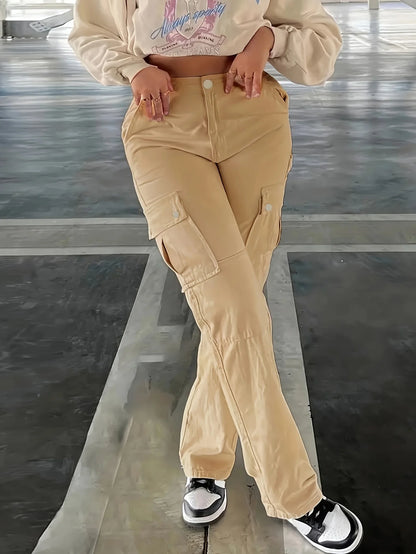 Multi-Pocket Stretch Pants