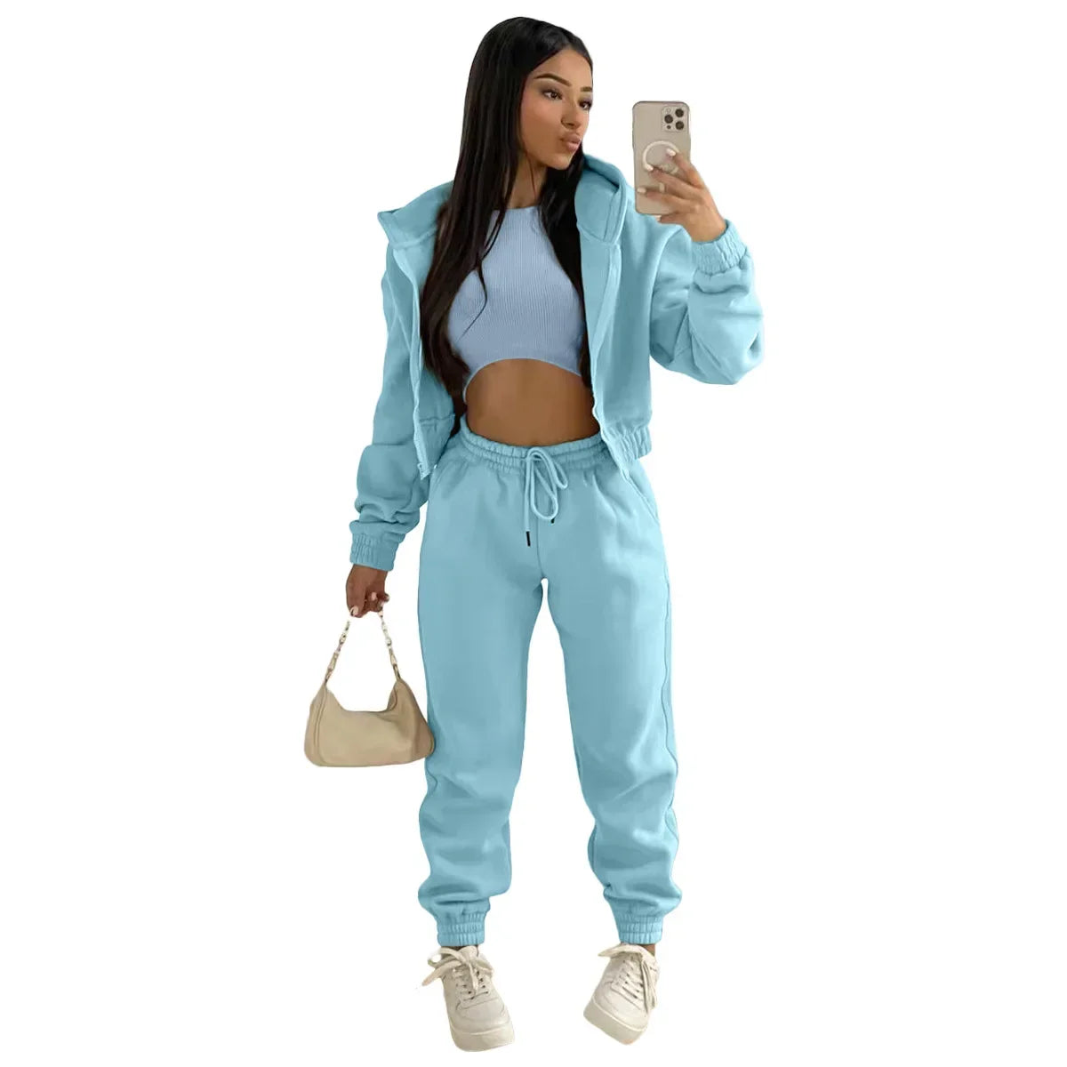 Women Sportswear Fleece Set