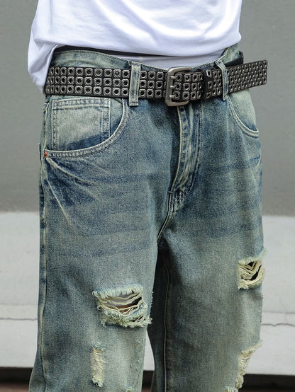 Men’s Y2K Ripped Distressed Jeans