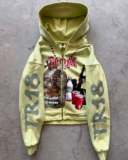 Retro Gothic Streetwear Hoodie