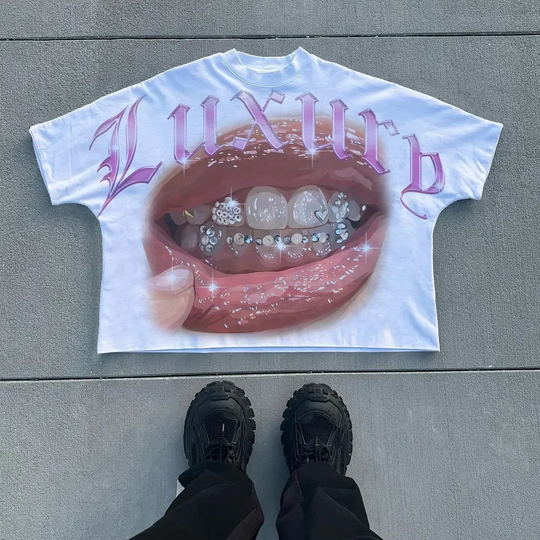 Y2K Retro Graphic Oversized Tee