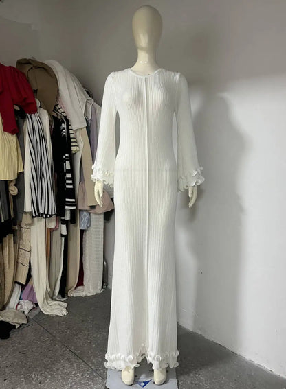 Women Lace-Up Maxi Dress