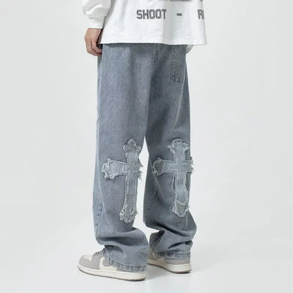 Y2K Streetwear Denim Trousers