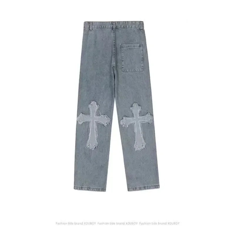 Y2K Streetwear Denim Trousers