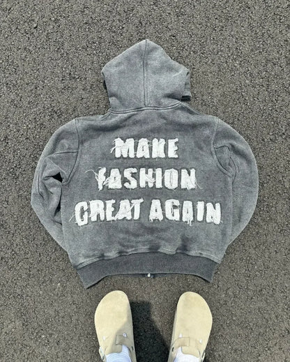 Vintage Hip Hop Zip Hoodie