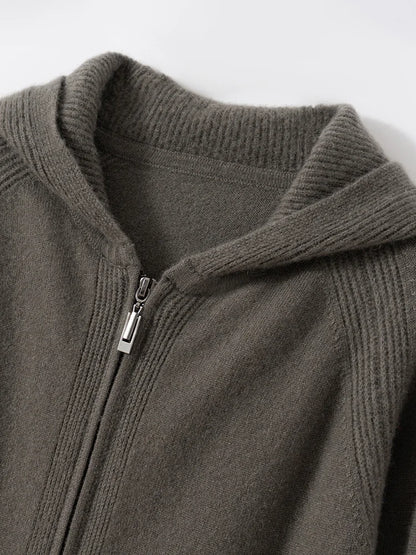 Cashmere Hooded Cardigan Set