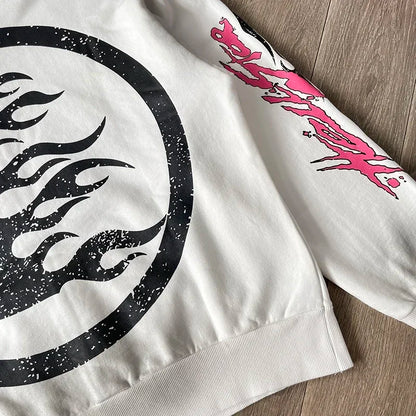 HS Flame Glitter Zip-Up Hoodie