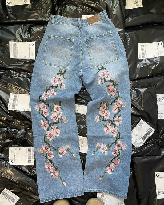 Y2K Cherry Blossom Pants