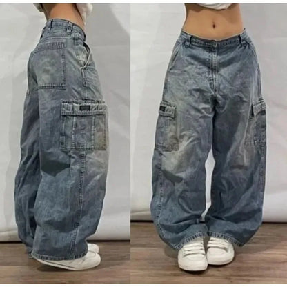 Y2K Vintage Baggy Cargo Jeans