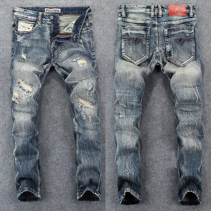 Men’s Retro Ripped Jeans