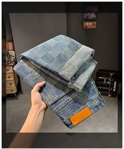 Men’s Plaid Denim Pants