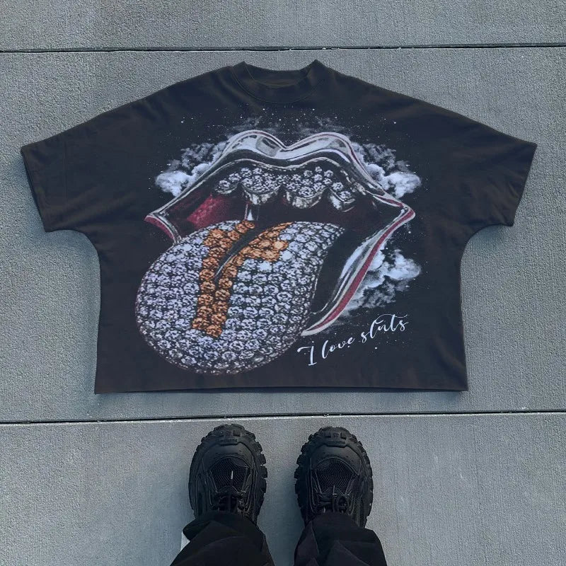 Vintage Cropped Graphic T-Shirt
