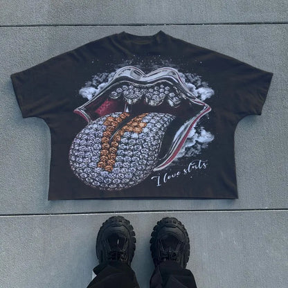 Vintage Cropped Graphic T-Shirt