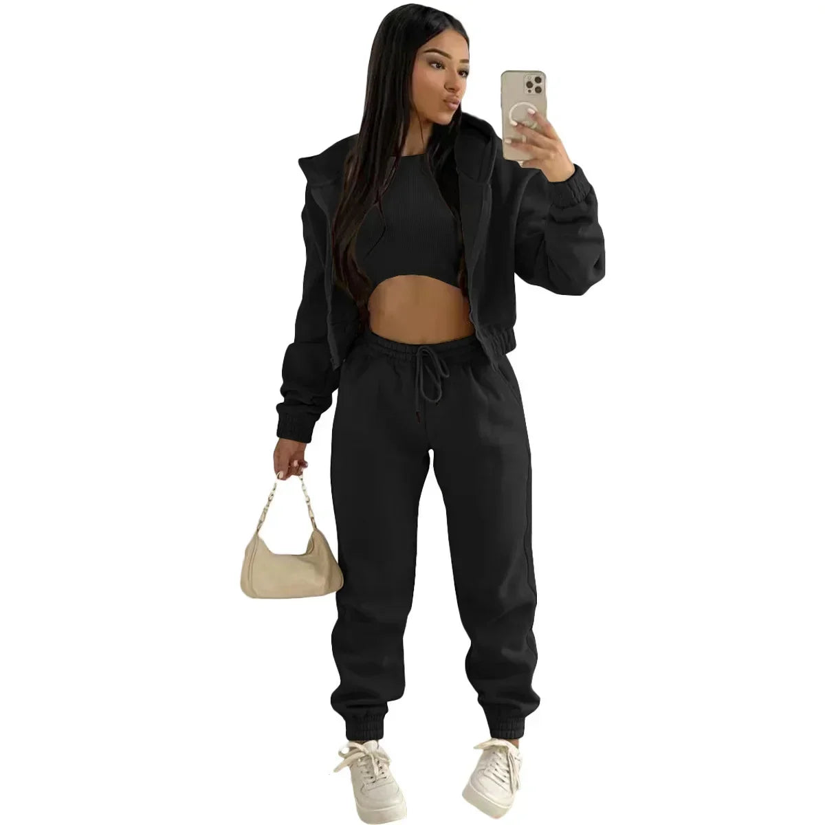 Women Sportswear Fleece Set