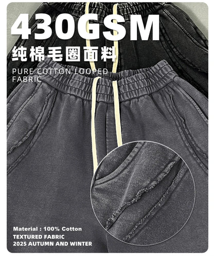 Retro Distressed Washed Sweatpants