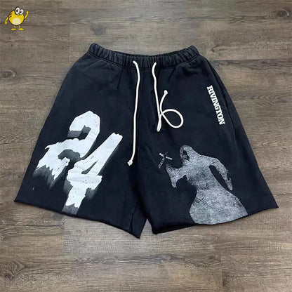 Retro Loose Drawstring Shorts