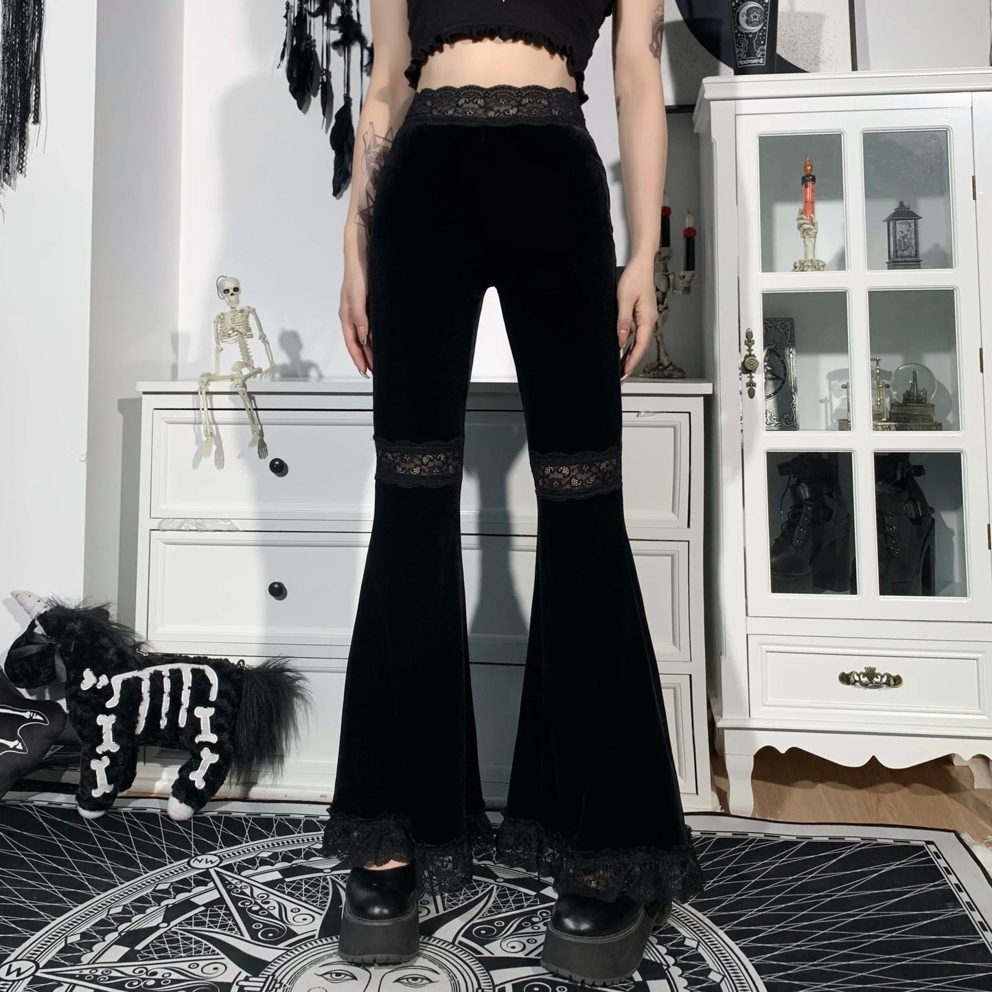 Flared Velvet Pants