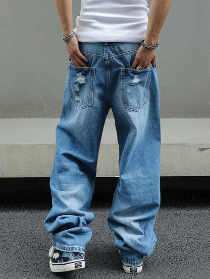 Y2K Ripped Baggy Denim