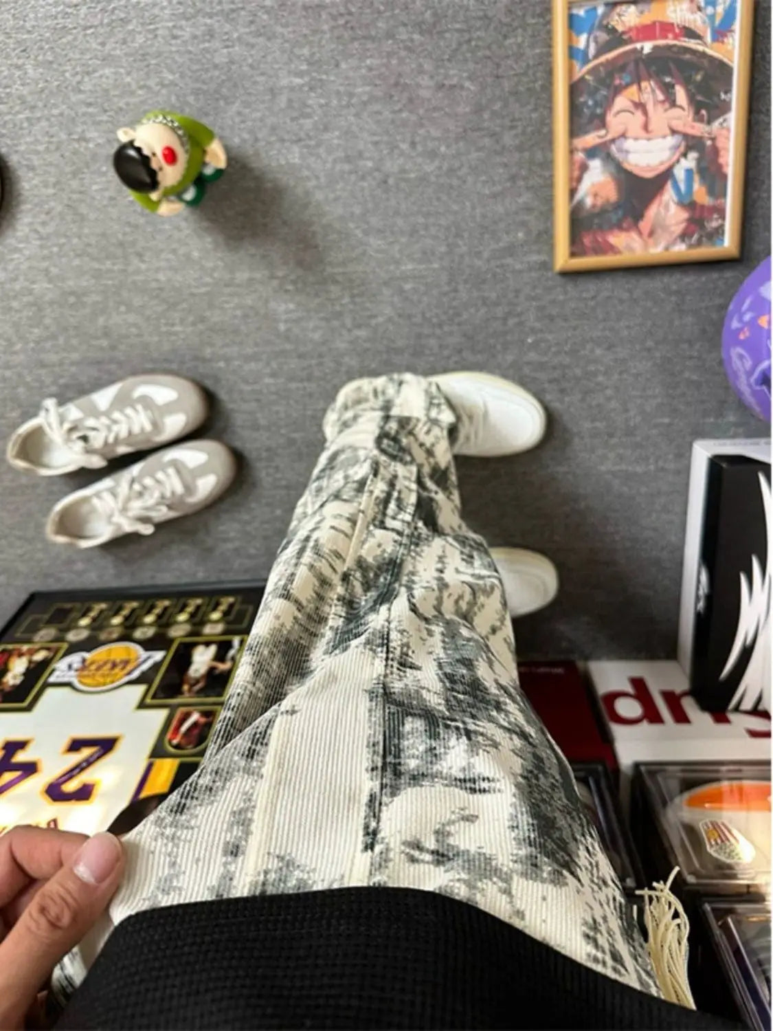 Retro Tie-Dye Straight-Leg Pants