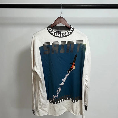 Vintage Saint Casual Long Sleeve Tee
