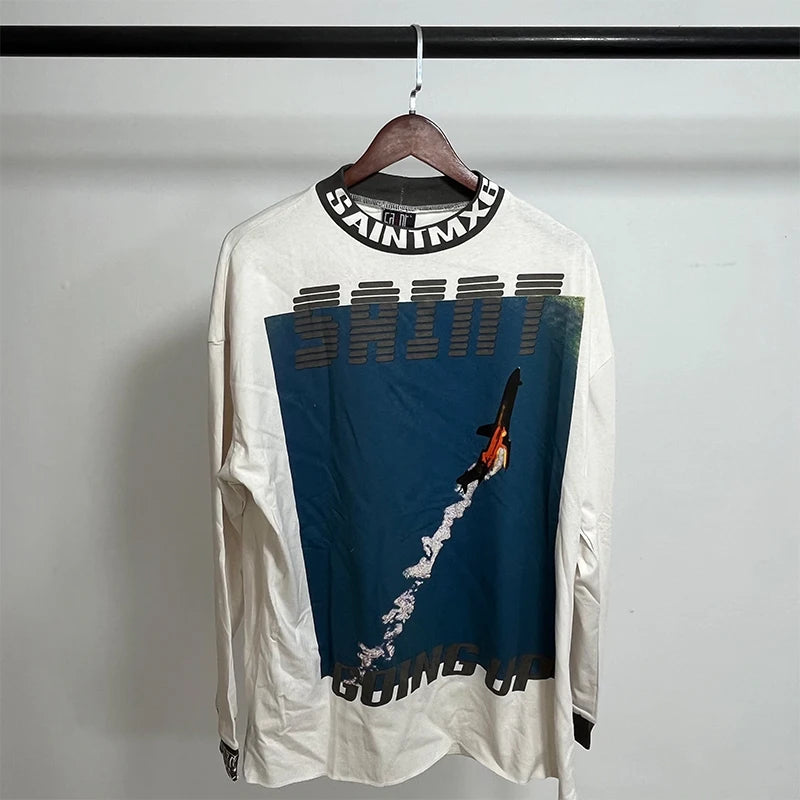 Vintage Casual Long Sleeve Tee
