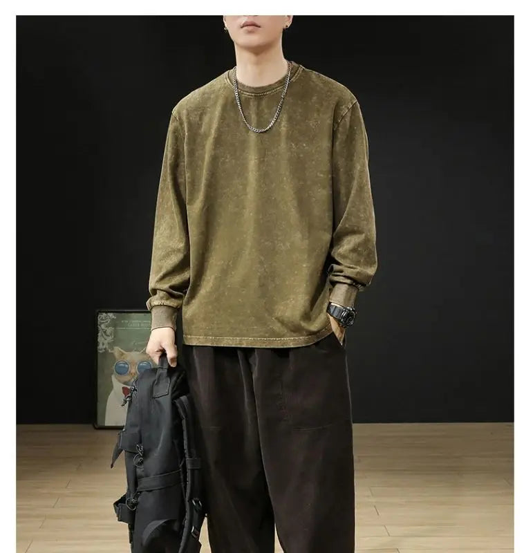 Vintage Washed Cotton Sweatshirt