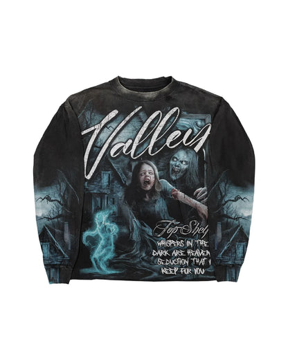 Ghost Graphic Long Sleeve Top