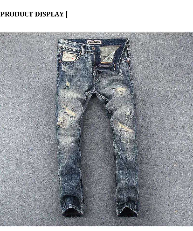 Men’s Retro Ripped Jeans