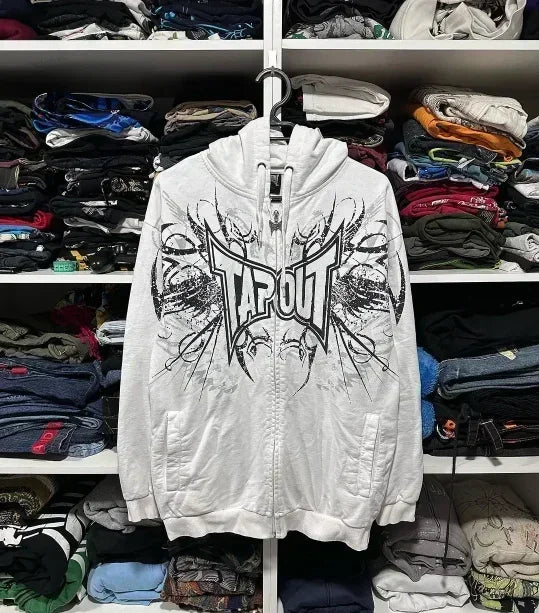 Y2K Skull Zip Hoodie