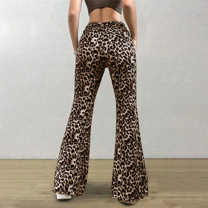Leopard Flare Trousers