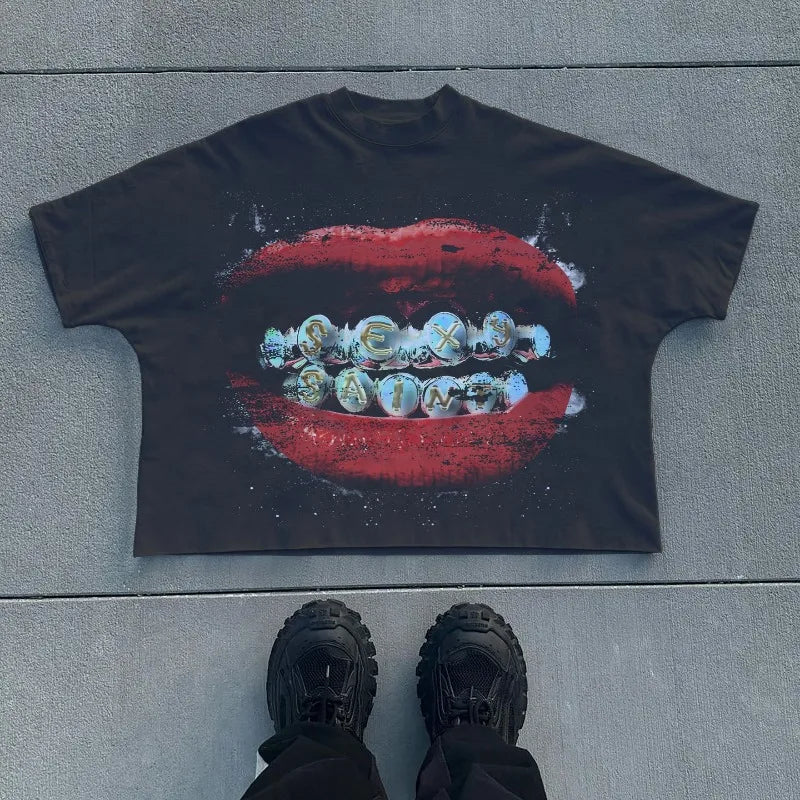 Vintage Cropped Graphic T-Shirt