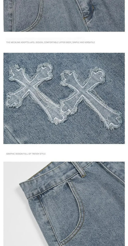 Y2K Streetwear Denim Trousers