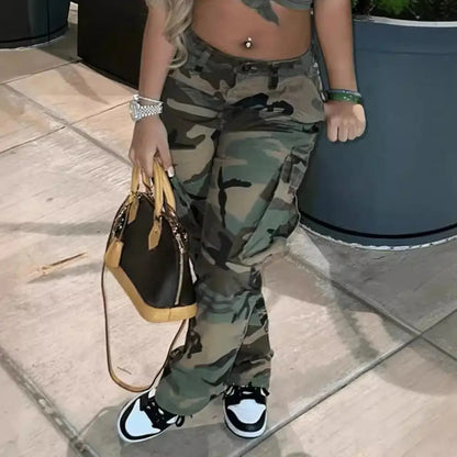 Women’s Camo Print Cargo Pants
