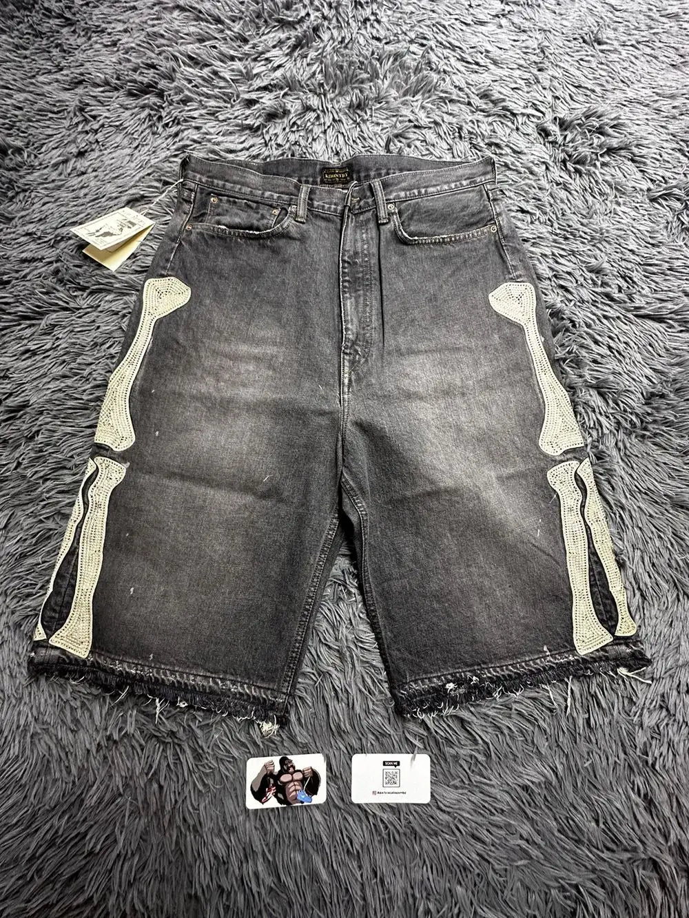 Skeleton Denim Shorts